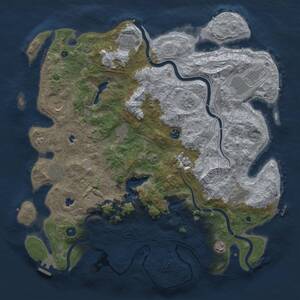 Thumbnail Rust Map: Procedural Map, Size: 4500, Seed: 289283248, 17 Monuments