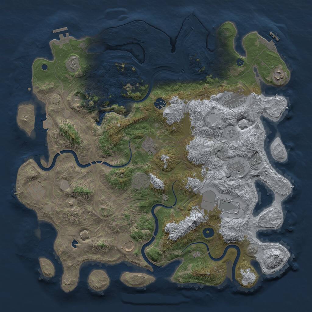 Rust Map: Procedural Map, Size: 4250, Seed: 269406409, 16 Monuments