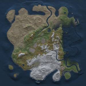 Thumbnail Rust Map: Procedural Map, Size: 3750, Seed: 1089403490, 17 Monuments
