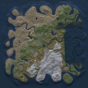 Thumbnail Rust Map: Procedural Map, Size: 4500, Seed: 186546871, 17 Monuments