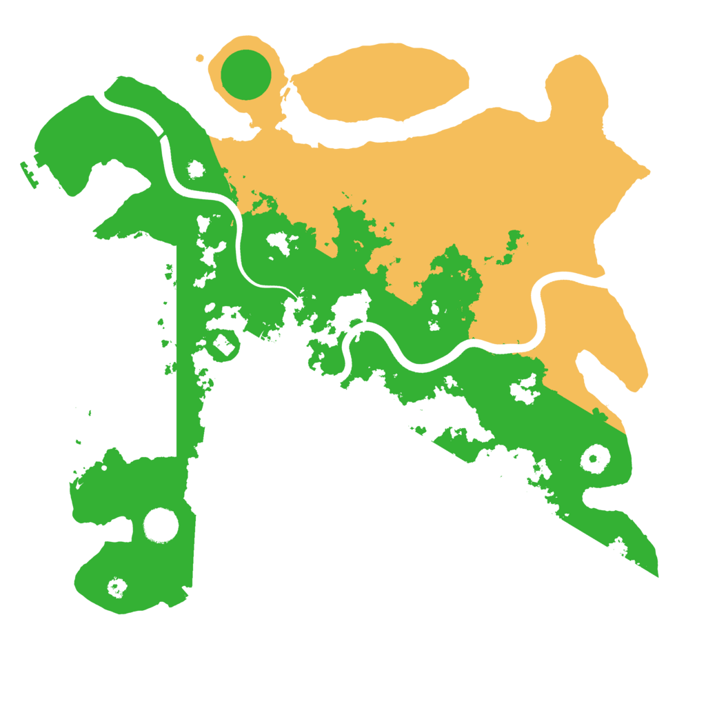 Biome Rust Map: Procedural Map, Size: 3700, Seed: 153207