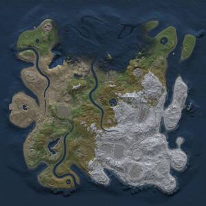 Thumbnail Rust Map: Procedural Map, Size: 4000, Seed: 10543379, 15 Monuments