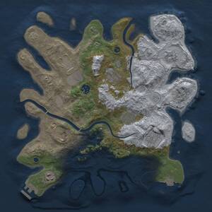 Thumbnail Rust Map: Procedural Map, Size: 3500, Seed: 1807029958, 14 Monuments