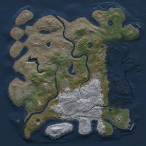 Thumbnail Rust Map: Procedural Map, Size: 4000, Seed: 9675, 15 Monuments
