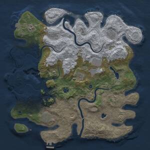 Thumbnail Rust Map: Procedural Map, Size: 4000, Seed: 1145144156, 16 Monuments