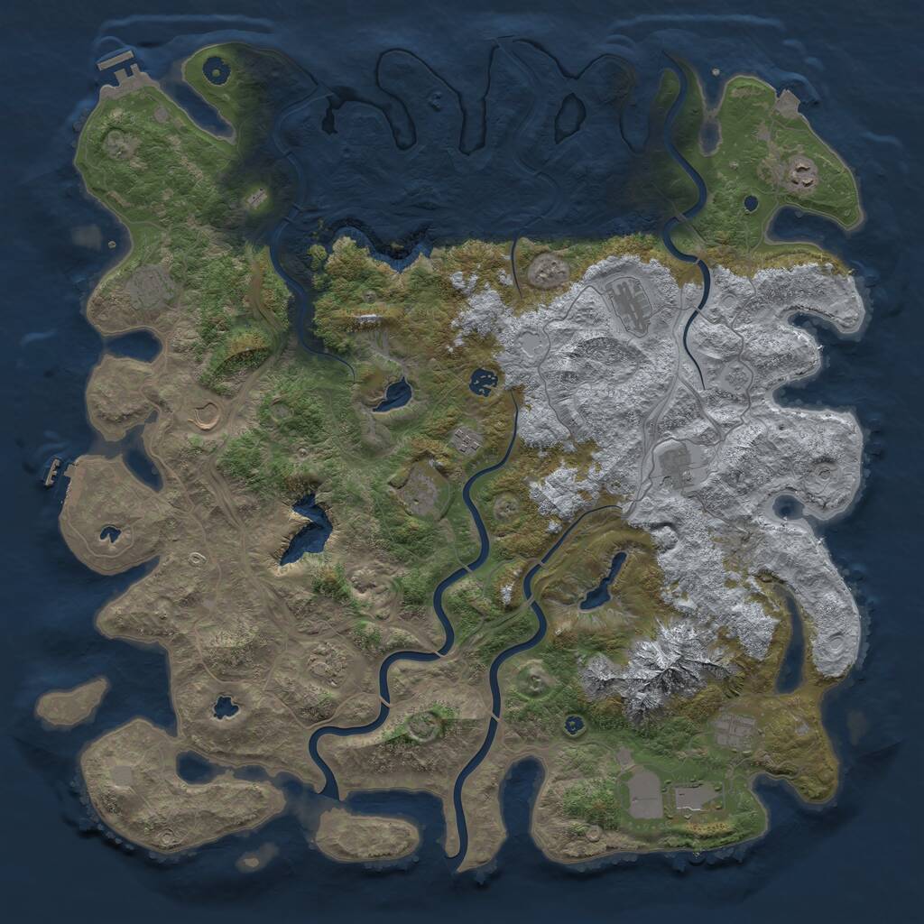 Rust Map: Procedural Map, Size: 5101, Seed: 1337, 17 Monuments