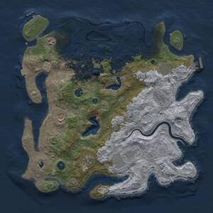 Thumbnail Rust Map: Procedural Map, Size: 4000, Seed: 1320348510, 15 Monuments