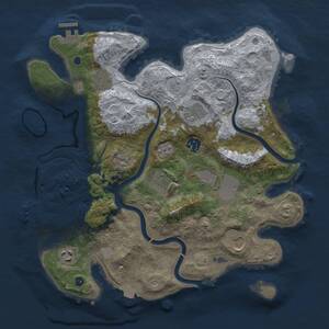 Thumbnail Rust Map: Procedural Map, Size: 3500, Seed: 1363643095, 14 Monuments