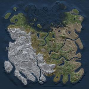 Thumbnail Rust Map: Procedural Map, Size: 4500, Seed: 1682936581, 16 Monuments