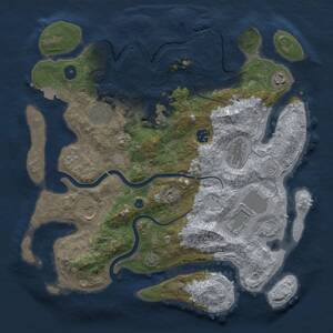 Thumbnail Rust Map: Procedural Map, Size: 3750, Seed: 826753903, 13 Monuments