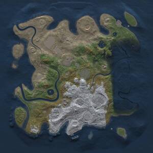 Thumbnail Rust Map: Procedural Map, Size: 3500, Seed: 701553, 15 Monuments
