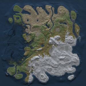 Thumbnail Rust Map: Procedural Map, Size: 4500, Seed: 1365131748, 16 Monuments