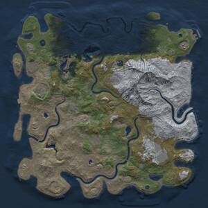 Thumbnail Rust Map: Procedural Map, Size: 5000, Seed: 62488970, 17 Monuments