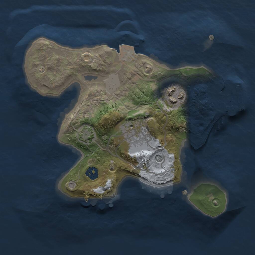 Rust Map: Procedural Map, Size: 2000, Seed: 257384703, 6 Monuments