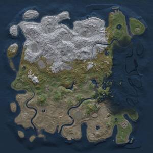 Thumbnail Rust Map: Procedural Map, Size: 4500, Seed: 810596400, 17 Monuments