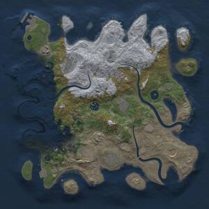 Thumbnail Rust Map: Procedural Map, Size: 3500, Seed: 8958, 14 Monuments