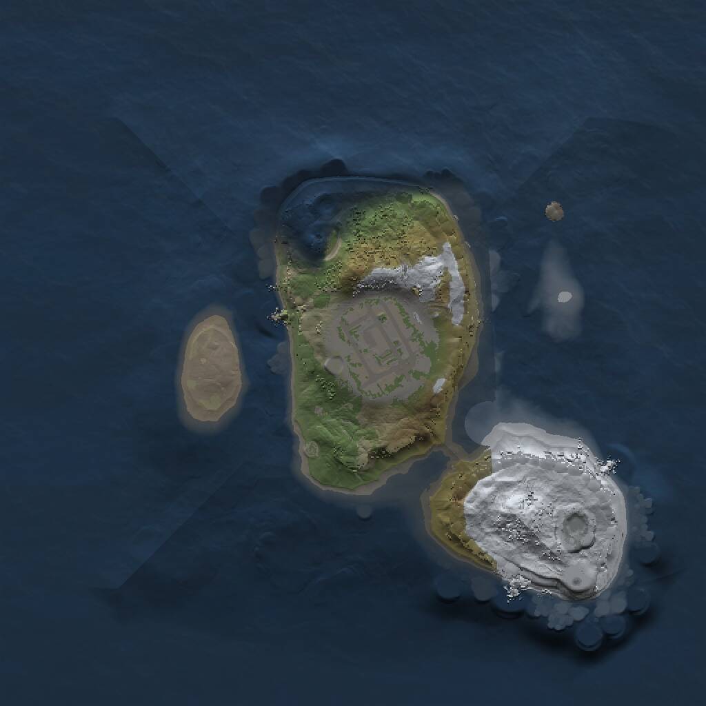Rust Map: Procedural Map, Size: 1500, Seed: 1637834, 2 Monuments