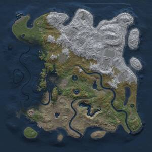 Thumbnail Rust Map: Procedural Map, Size: 4000, Seed: 17713077, 13 Monuments