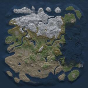 Thumbnail Rust Map: Procedural Map, Size: 4500, Seed: 949389073, 15 Monuments