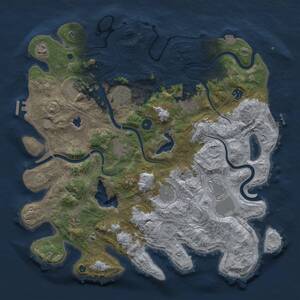 Thumbnail Rust Map: Procedural Map, Size: 4250, Seed: 719466864, 16 Monuments