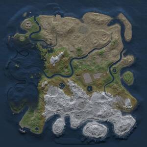 Thumbnail Rust Map: Procedural Map, Size: 3750, Seed: 366749048, 15 Monuments