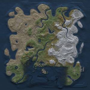 Thumbnail Rust Map: Procedural Map, Size: 4500, Seed: 264091146, 17 Monuments