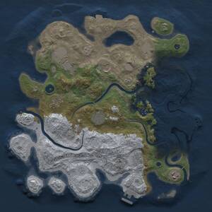 Thumbnail Rust Map: Procedural Map, Size: 3750, Seed: 325855248, 15 Monuments