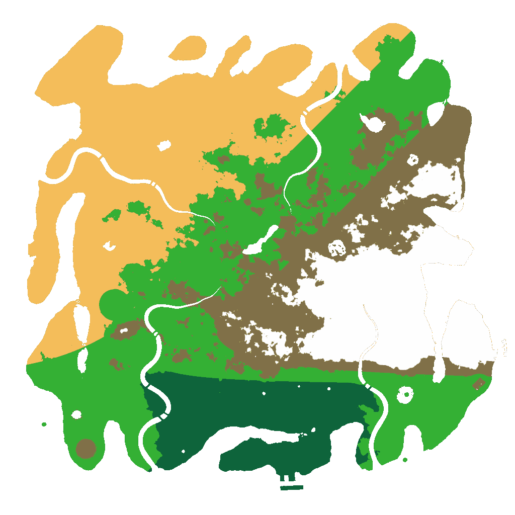 Biome Rust Map: Procedural Map, Size: 4500, Seed: 952571873