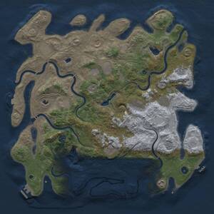 Thumbnail Rust Map: Procedural Map, Size: 4500, Seed: 952571873, 17 Monuments