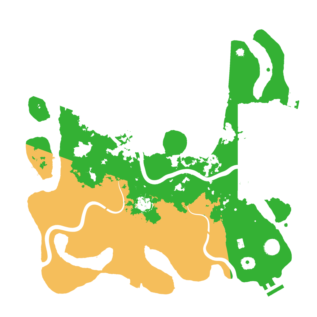 Biome Rust Map: Procedural Map, Size: 3500, Seed: 19888