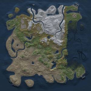Thumbnail Rust Map: Procedural Map, Size: 4500, Seed: 4207992, 16 Monuments