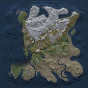 Thumbnail Rust Map: Procedural Map, Size: 3500, Seed: 859850889, 16 Monuments
