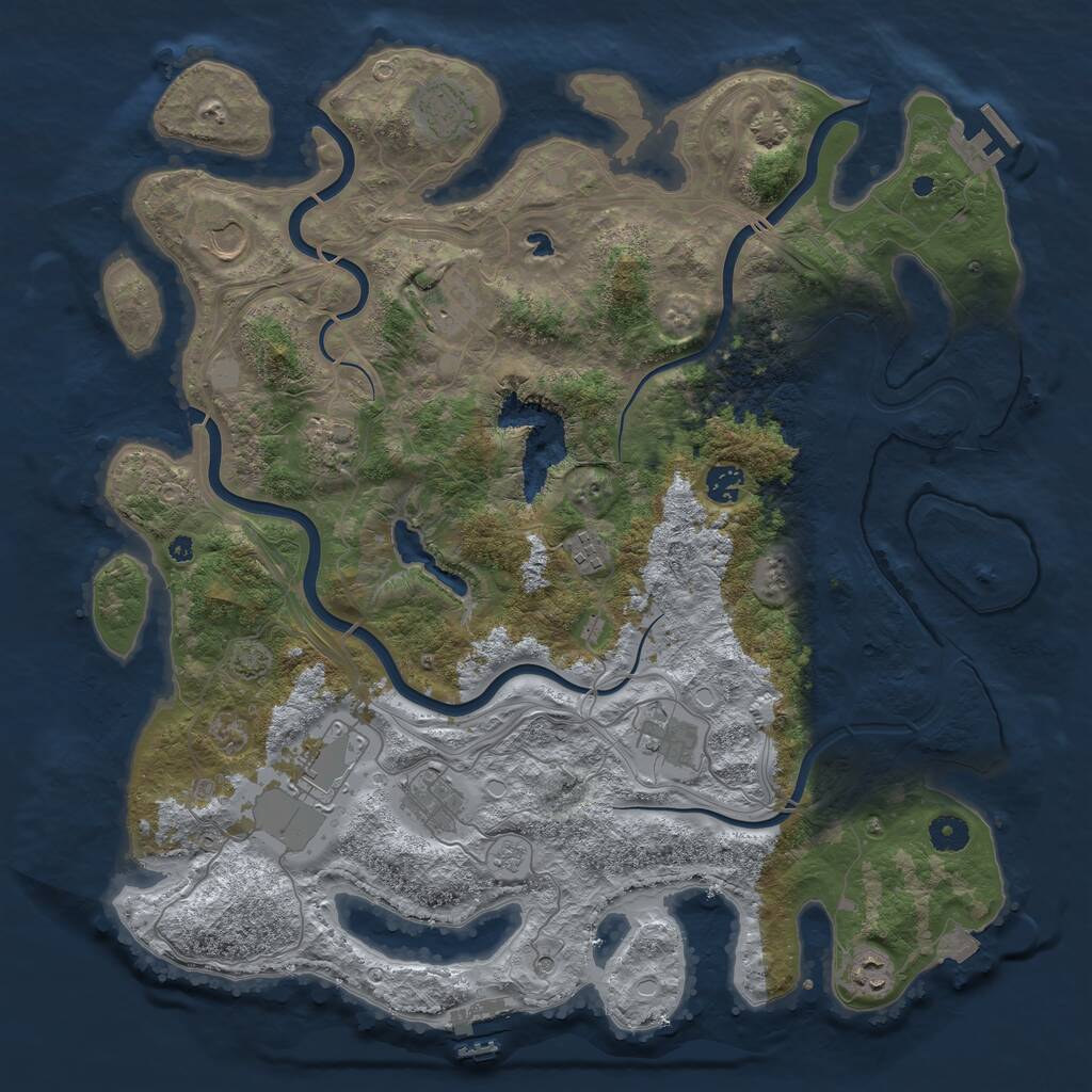 Rust Map: Procedural Map, Size: 4250, Seed: 26558808, 16 Monuments