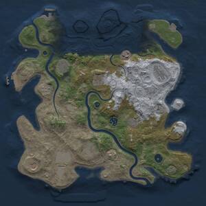 Thumbnail Rust Map: Procedural Map, Size: 3750, Seed: 367386943, 16 Monuments