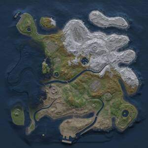 Thumbnail Rust Map: Procedural Map, Size: 3200, Seed: 195374, 11 Monuments