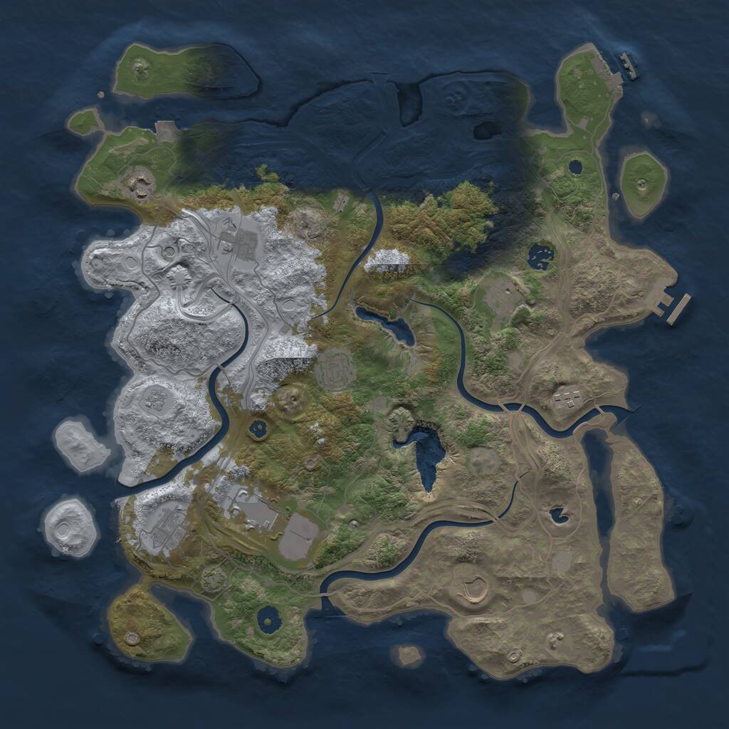 Rust Map: Procedural Map, Size: 4250, Seed: 1403245955, 15 Monuments