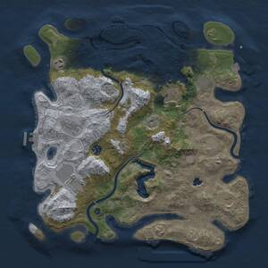 Thumbnail Rust Map: Procedural Map, Size: 4000, Seed: 1930374458, 15 Monuments