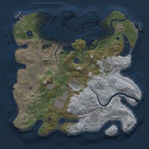 Thumbnail Rust Map: Procedural Map, Size: 3750, Seed: 403996, 16 Monuments