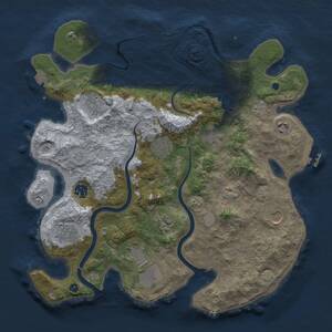 Thumbnail Rust Map: Procedural Map, Size: 3750, Seed: 1502885896, 16 Monuments