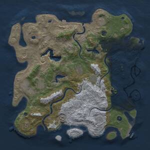 Thumbnail Rust Map: Procedural Map, Size: 4500, Seed: 34563, 17 Monuments