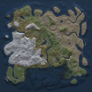 Thumbnail Rust Map: Procedural Map, Size: 4500, Seed: 1469637597, 17 Monuments