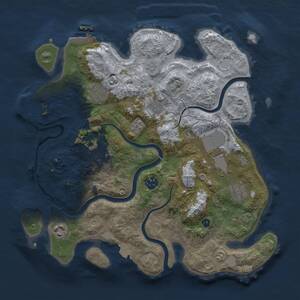 Thumbnail Rust Map: Procedural Map, Size: 3500, Seed: 476331546, 14 Monuments