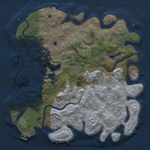 Thumbnail Rust Map: Procedural Map, Size: 4500, Seed: 538107007, 16 Monuments