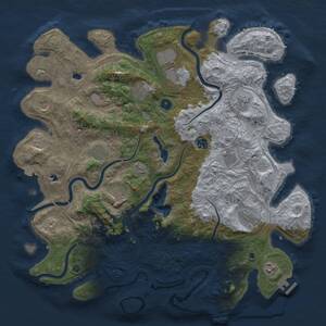 Thumbnail Rust Map: Procedural Map, Size: 4500, Seed: 1418813529, 17 Monuments