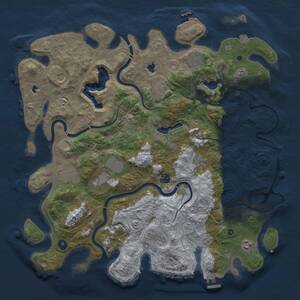 Thumbnail Rust Map: Procedural Map, Size: 4500, Seed: 1533614091, 16 Monuments