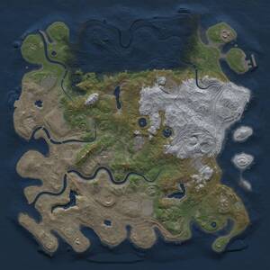Thumbnail Rust Map: Procedural Map, Size: 4500, Seed: 466788404, 17 Monuments