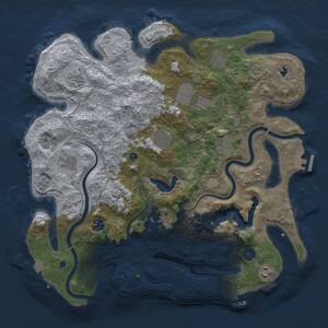 Thumbnail Rust Map: Procedural Map, Size: 4000, Seed: 1510721481, 16 Monuments