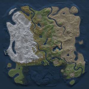 Thumbnail Rust Map: Procedural Map, Size: 4500, Seed: 1180877558, 17 Monuments