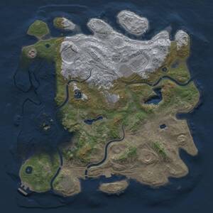 Thumbnail Rust Map: Procedural Map, Size: 4250, Seed: 147258199, 14 Monuments