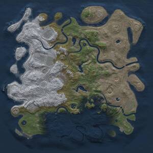 Thumbnail Rust Map: Procedural Map, Size: 4500, Seed: 406360844, 16 Monuments